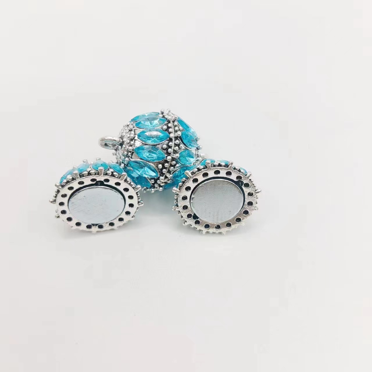 Plata antigua - Diamante azul