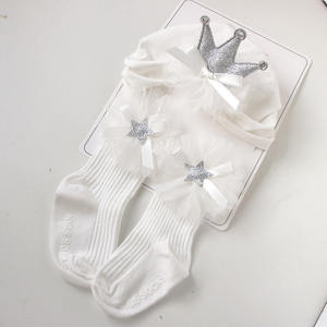 Cappelli da bambino primavera e autunno cappelli da principessa per bambina carina cappelli da <span class=keywords><strong>casa</strong></span> per neonato Set di calza - Product Image 5
