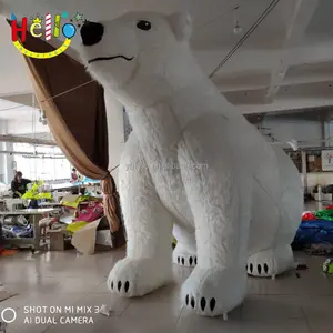 Ours polaire gonflable de grand ours blanc de haute qualité pour divers festivals