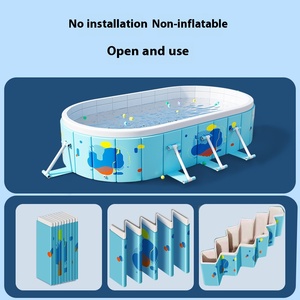 Piscina plegable inflable grande de PVC para niños, instalación gratuita, soporte para el hogar al aire libre, piscina abierta para uso - Product Image 2