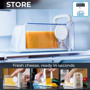 Hachoir à fromage 4-en-1 : coupe, râpe et stocke, avec boîte de rangement, corps en ABS, lame en acier inoxydable, outil de cuisine, vente en gros - Product Image 2