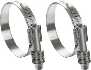 2 packs de colliers de serrage à vis sans fin en acier inoxydable 304 pour tuyaux d'eau, plomberie et automobile.