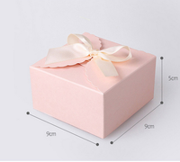 Einfarbige quadratische Candy Box mit Band Hochzeits feier begünstigt Bankett Geschenk box Chocolate Candy Box
