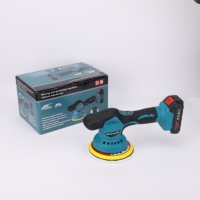 Polisseuse de voiture électrique professionnelle à double action 150 mm, alimentée par batterie, pour bricolage industriel, vitesse variable 2800-5800 tr/min, 450W