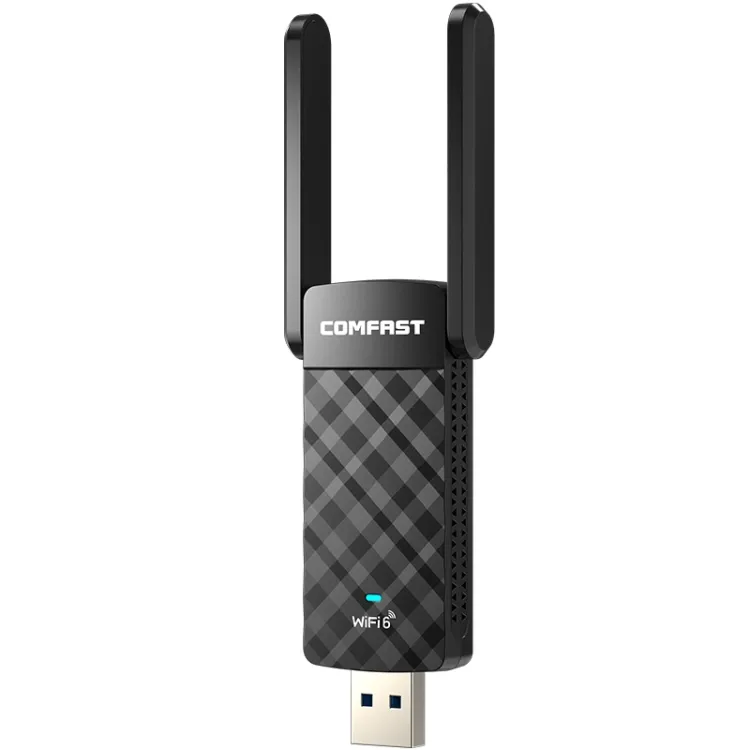 COMFAST การ์ดเครือข่ายไร้สาย1800Mbps สองย่านความถี่ V2 CF-952AX อะแดปเตอร์ WiFi 6 USB