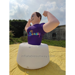 Bodybuilder gonflable musclé Offre Spéciale puissant Sports <span class=keywords><strong>Gym</strong></span> Fitness Publicité Gonflables avec un homme musclé - Product Image 2