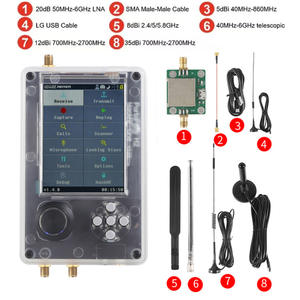 ترقية راديو محمول H2 مجمّع HackRF One R9 sd مع غلاف بلاستيكي شفاف بشاشة LCD هوائي - Product Image 2