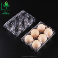 Boîte à œufs Yelui OEM ODM à 6 cavités, en PET de qualité alimentaire, résistante aux fissures, recyclable et personnalisable pour œufs frais de poule