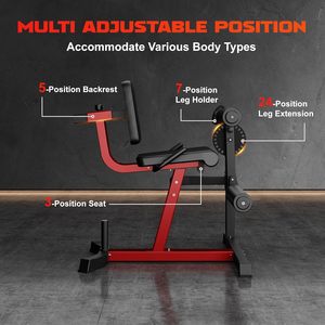 CZFIT Équipement de musculation professionnel à charge libre, Banc multifonction assis pour extensions et curls des jambes - Product Image 5