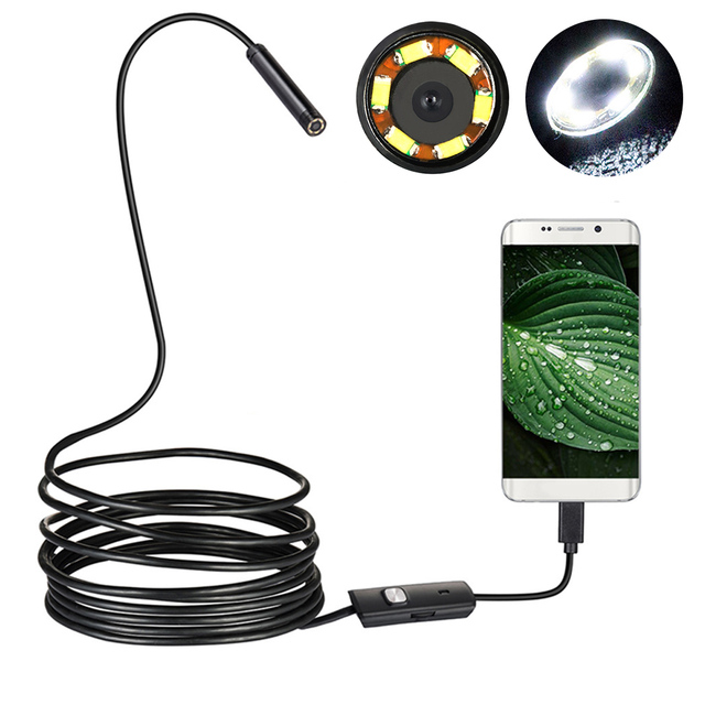 5.5mm Portable Usb Phone Endoscope Camera Borescope Inspection Micro Endoscopic Camera