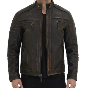 Chaqueta de Cuero para Hombre de Alta Calidad, Última Moda, Mejores Colores Personalizados, Cuello con Capucha, Precio al por Mayor - Product Image 1