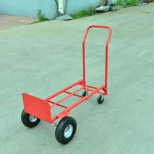 Chariot à main pliable en métal, chariot robuste de 200 kg, roues en caoutchouc solide, outils de transport, utilisation en entrepôt, chariots de courses - Product Image 3