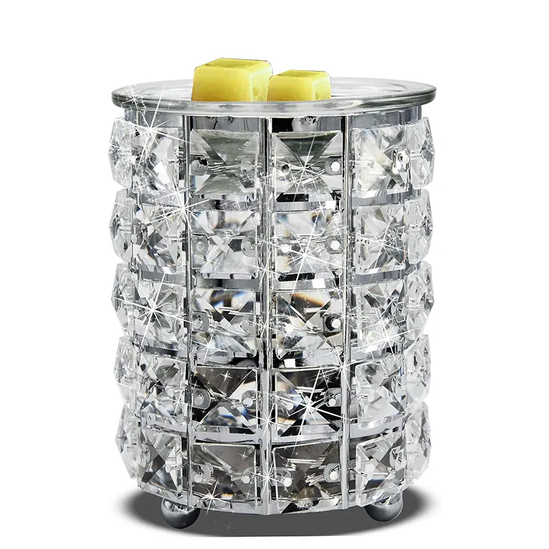 Lilin kristal besi tempa Melt hangat, penghangat pewangi dapat ditumpuk-pembakar minyak listrik Plug-in dekoratif untuk pemanasan lilin beraroma