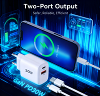 Chargeur mural rapide Tommox 30W PD QC3.0 avec prise EU/US, charge rapide 30W, type C, charge rapide, GaN USB C, chargeur GaN 30W pour iPhone, Samsung