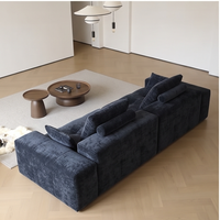 Canapé modulaire minimaliste italien en tissu chenille, sectionnel, avec chaise longue d'angle, meubles de salon