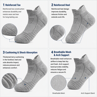 Chaussettes de basketball personnalisées pour hommes, confortables, en tissu éponge, respirantes, en maille, pour joueurs de basketball