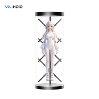 Vitrina con Ventilador de Hologramas 3D, Exhibidor Digital con Proyector LED para Publicidad en Tiendas y Escaparates