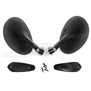 Rétroviseurs latéraux universels de style californien pour voiture, classiques, rétro, vintage, noir mat, L+R - Product Image 4