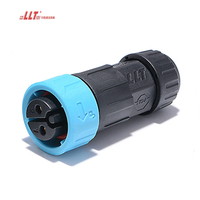 Conector Impermeable para Iluminación LED Exterior, Cable Eléctrico de 2 Pines LLT M19 IP68