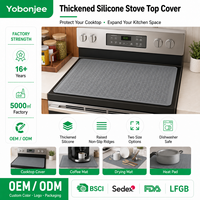 Protection de Plaque de Cuisson en Silicone Épaissi avec Picots Antidérapants Surélevés, Tapis pour Machine à Café, Tapis de Séchage de Vaisselle, Tapis Thermorésistant