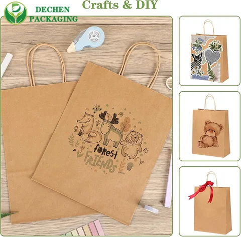 Paper Grocery Bags With Handles Bulk