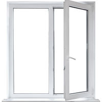 Nouvelle conception Fenêtre à battant en PVC à double vitrage Profil en PVC extérieur