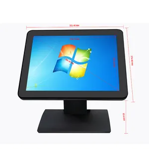 Monitor sentuh sistem Pos Monitor LCD layar sentuh kapasitif 15 inci