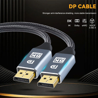 Longueur personnalisée d'usine OEM ODM 1m 2m 3m 5m plaqué or prend en charge le câble 2k 240hz 4k 240hz 8k 1.4V Dp vers Dp