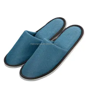 Custom Five-star Waffle Gray Mosaic Disposable Hotel Slippers Home Indoor Wearable Hospitality Replacement Disposable Slipper