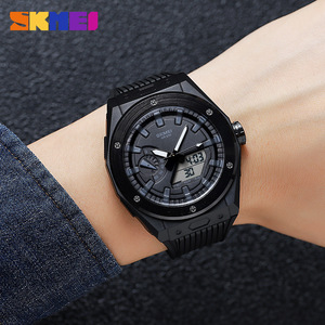 Skmei Men's Sports Watch Digital Display 5Bar Water Resistant Black Strap Outdoor Fashion Watch - Product Image 1