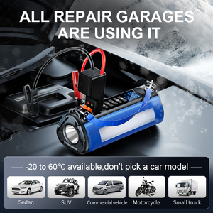 10000mAh xe nhảy khởi động lốp Inflator thiết bị ngân hàng điện Máy nén khí dẫn ánh sáng cho xe tải Motorcycles-1000a đỉnh cao hiện tại - Product Image 6