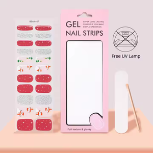 2025 Mới Vui Vẻ Giáng Sinh Thiết Kế Không Nướng Gel Dải Móng Tay Cho Ngón Tay Trang Trí Salon Chất Lượng Làm Móng Tay Ở Nhà Mà Không Cần Sưởi Ấm - Product Image 2