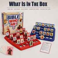 Jeu de société éducatif de devinettes sur les personnages bibliques - Qui suis-je ? - Jeu biblique pour enfants de 10 à 12 ans - Jouet d'apprentissage chrétien familial en plastique