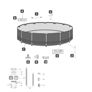 <span class=keywords><strong>Piscine</strong></span> familiale <span class=keywords><strong>Bestway</strong></span> 56260, <span class=keywords><strong>piscine</strong></span> d'été, structure métallique, <span class=keywords><strong>piscine</strong></span> pliable, en vente - Product Image 3