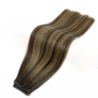 Extensions de cheveux vierges russes blondes 12A, tissage Genius Weft, double trame invisible, cheveux Remy alignés sur les cuticules