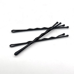 Horquillas simples <span class=keywords><strong>de</strong></span> larga duración, pinzas para el <span class=keywords><strong>pelo</strong></span> onduladas planas <span class=keywords><strong>de</strong></span> Metal con pintura negra, horquillas, accesorios para el cabello para mujeres y niñas - Product Image 2