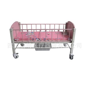 Lit d'hôpital pédiatrique manuel à manivelle unique Sichuan Ruilang avec panier de rangement pour enfants - Product Image 2