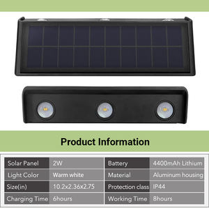 ソーラーLEDライト屋外防水Ip65照明器具ソーラーLED屋外ウォールライト工場直販 - Product Image 5