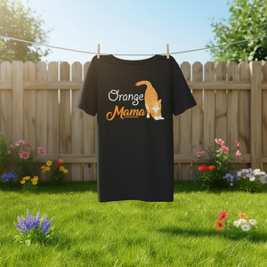 Camiseta de Gato Tabby Naranja Mama, Manga Corta, Cuello Redondo, Unisex para Adultos, Regalo Promocional - Product Image 3