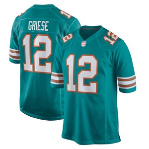 Maillot de football américain vert Miami 2026 personnalisé, chemises brodées, uniformes de jeunes brodés, vêtements de sport avec logos - Product Image 2
