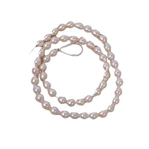 Perlas de Agua Dulce Naturales en Forma de Gota Barroca, Aproximadamente 6 mm, Cuentas Sueltas Blancas, Accesorio Semiterminado para DIY - Product Image 5