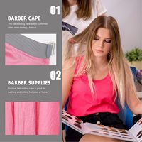 Cape de coiffeur avec logo personnalisé Cape de barbier imperméable respirante et antiadhésive avec cou en silicone