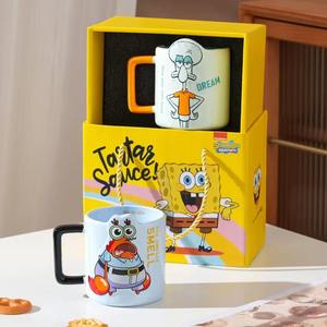 Taza de cerámica creativa de <span class=keywords><strong>Bob</strong></span> <span class=keywords><strong>Esponja</strong></span>, taza de desayuno personalizada, linda taza para beber - Product Image 5