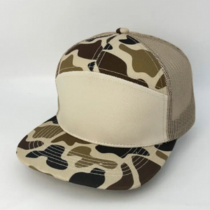 Casquette ajustable pour homme en maille animale 7 panneaux Casquette en coton Casquettes de camionneur personnalisées Canard Camo - Product Image 1