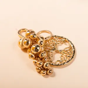 Wholesale design customized fashion bead tree of life key chains key rings for women girls