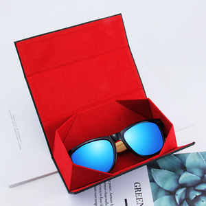 Étui à lunettes rectangulaire pliable élégant 8-8,9 pouces en cuir artificiel et velours PU Été 2024 FC041 - Product Image 2