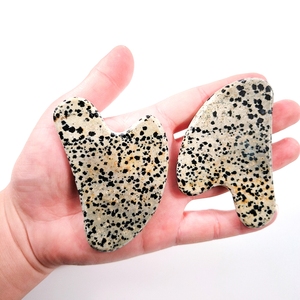 Gua sha-masajeador facial de <span class=keywords><strong>jaspe</strong></span> Dálmata, herramienta de masaje facial Natural - Product Image 3