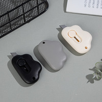 Couteau utilitaire miniature en plastique Haiju en forme de nuage de dessin animé créatif, lame en acier au carbone pour travaux manuels, bricolage, papeterie personnalisée