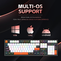 Clavier mécanique OEM, clavier de jeu filaire avec N-Key Rollover, éclairage RGB personnalisé, compatible multi-OS pour PC portable