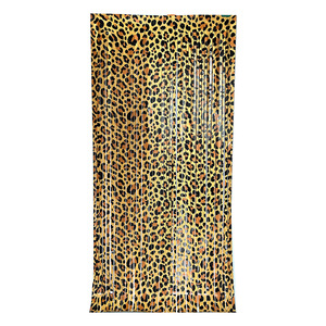 Toile de fond pour photomaton à imprimé léopard pour décoration de fête sur le thème de la nature sauvage, rideau fluide avec franges de 1m x 2m - Product Image 6